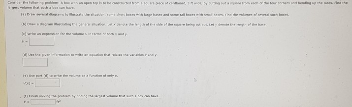 Solved Consider the following problem: A box with an open | Chegg.com