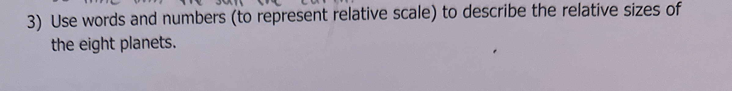 Solved Use words and numbers (to represent relative scale) | Chegg.com