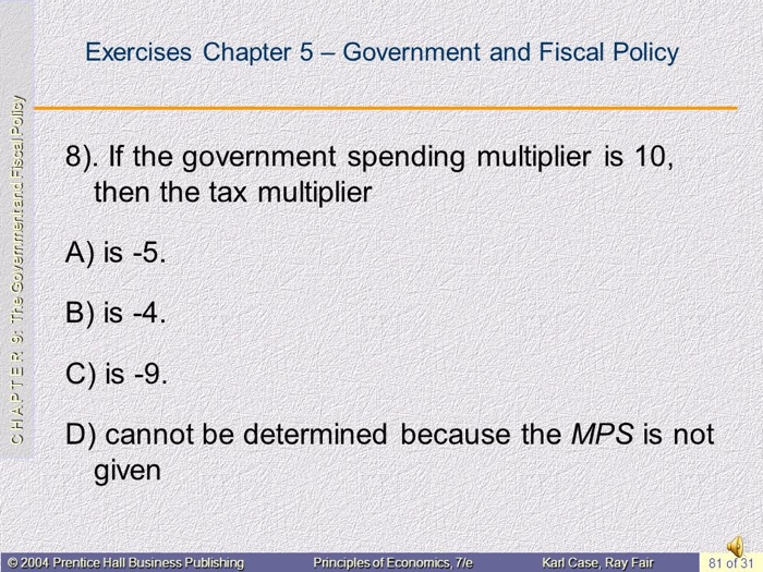 Solved Exercises Chapter 5 - Government and Fiscal Policy | Chegg.com