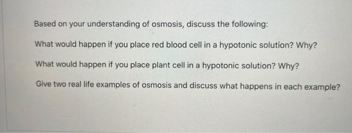 osmosis examples in real life