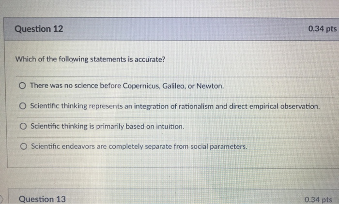 Which Of The Following Is A Scientific Statement