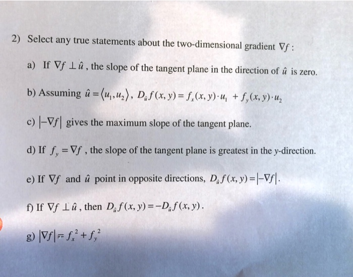 Solved 2 Select Any True Statements About The Two Dimens Chegg Com