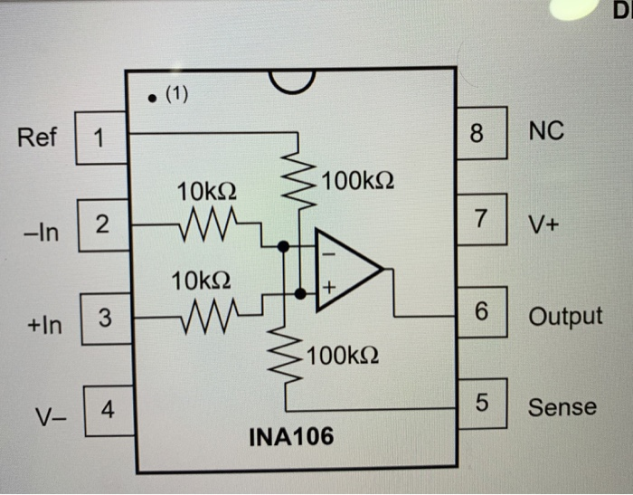 Ina106 Solved Hi, I'm trying to use this IC chip but I don't know | Chegg.com