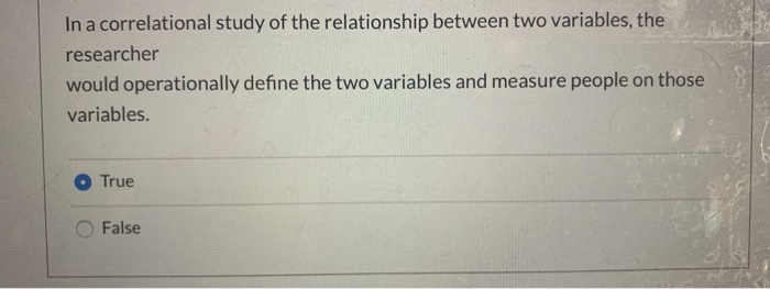 Solved In a correlational study of the relationship between | Chegg.com