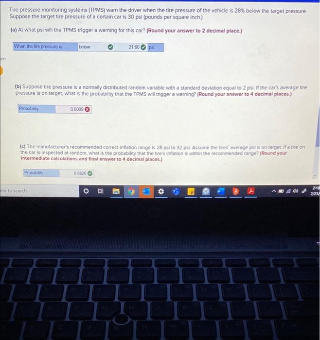 Solved Tire pressure monitoring systems (TPMS) warn the