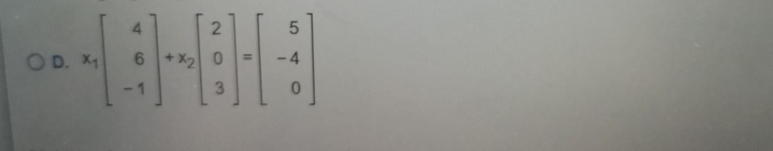 Solved Write the following system as a vector equation | Chegg.com