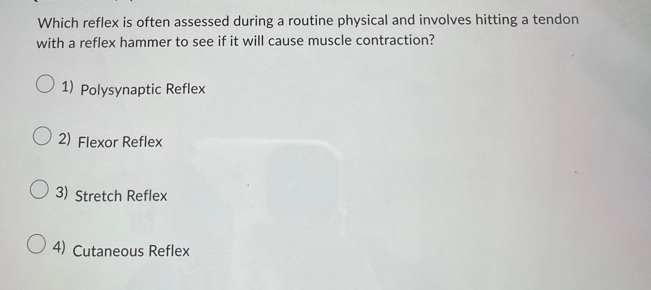 Solved Which reflex is often assessed during a routine | Chegg.com