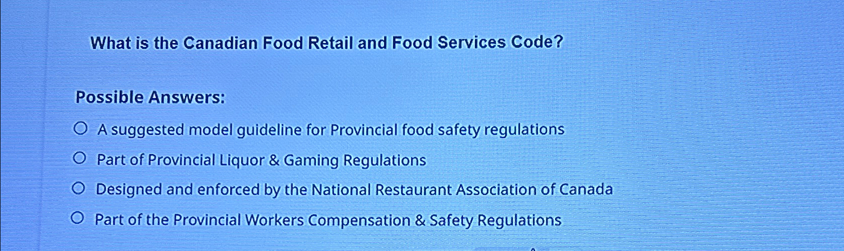 Solved What is the Canadian Food Retail and Food Services