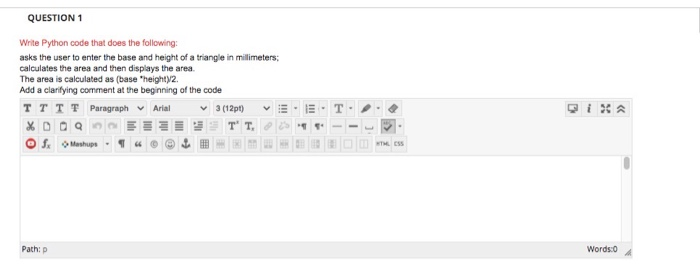Solved QUESTION 1 Write Python code that does the following: | Chegg.com