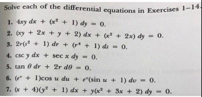 Solved Solve Each Of The Differential Equations In Exercises Chegg Com