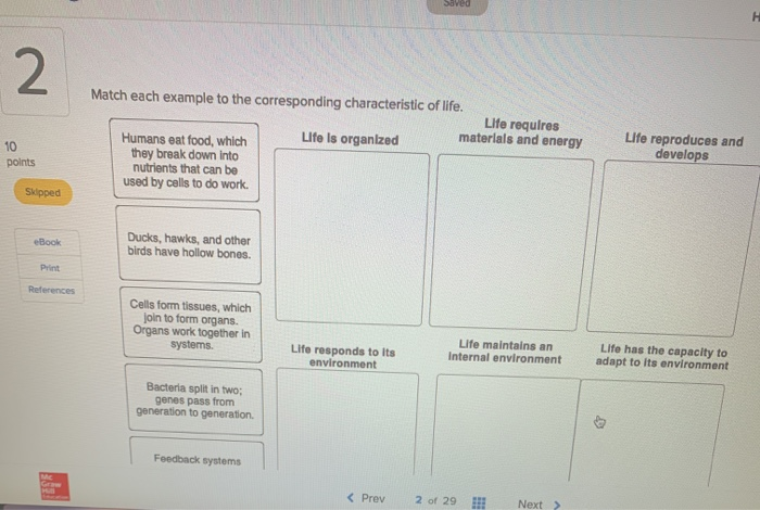 Solved Saved H 2. Match each example to the corresponding | Chegg.com