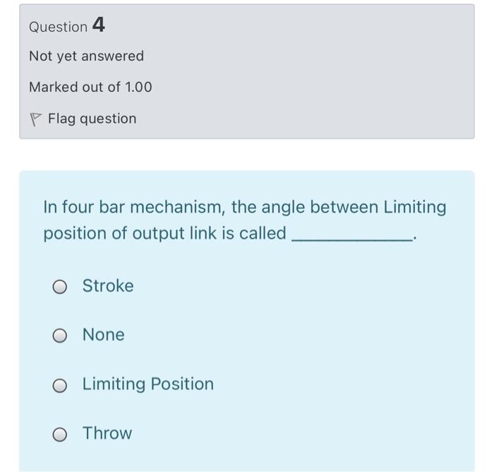Solved Question 3 Not yet answered Marked out of 1.00 P Flag | Chegg.com