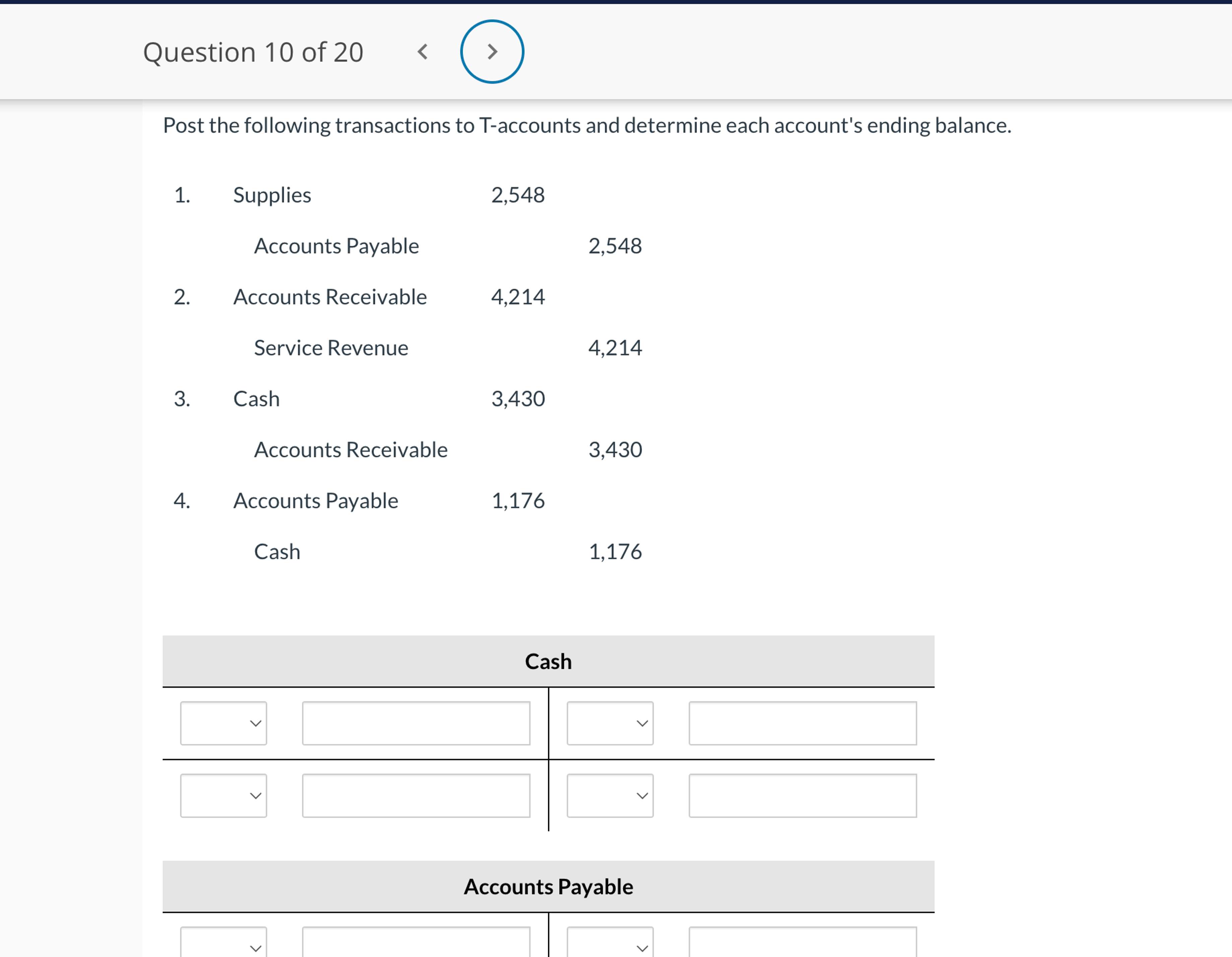 Solved Post the following transactions to T-accounts and | Chegg.com