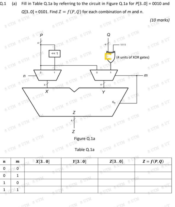 Solved Q 1 A Fill In Table Q 1a By Referring To The