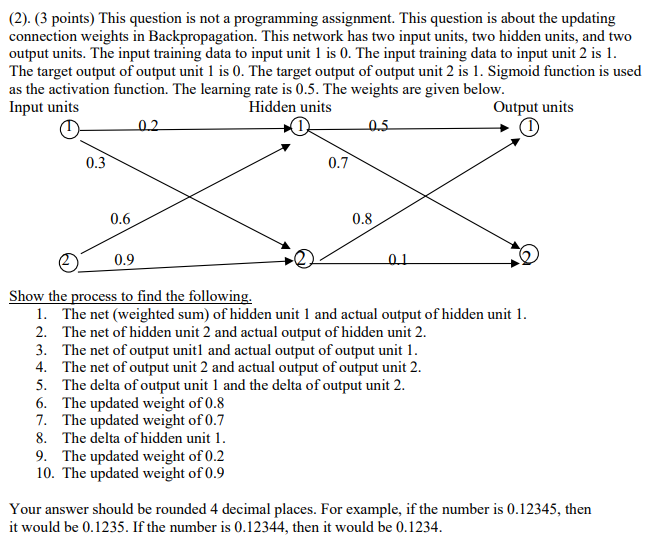 Solved (2). ( 3 ﻿points) ﻿This question is not a programming | Chegg.com