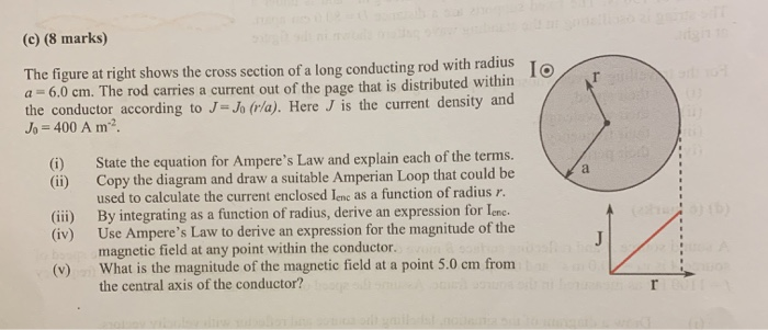 Solved (c) (8 marks) To The figure at right shows the cross | Chegg.com