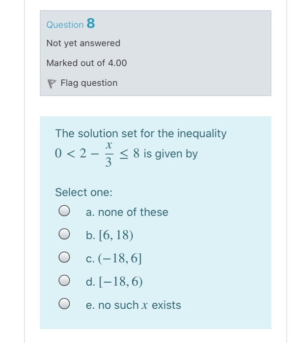 Solved Question 8 Not yet answered Marked out of 4.00 P Flag | Chegg.com