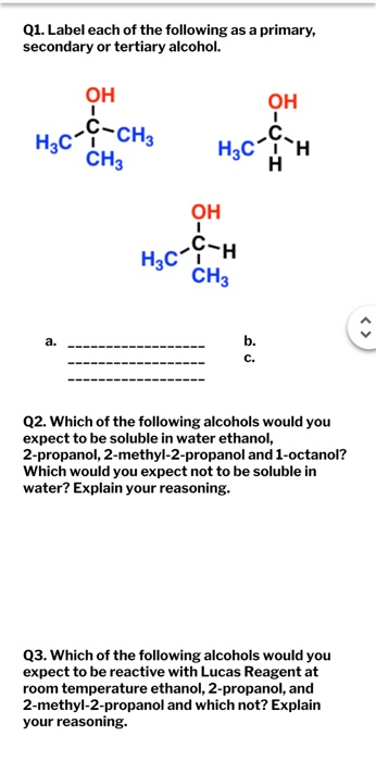1 octanol alochol is a primary