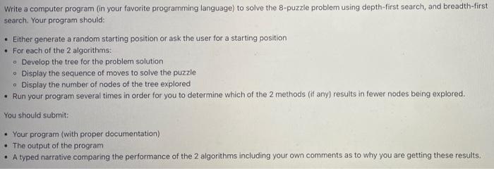 Solved Write a computer program (in your favorite | Chegg.com