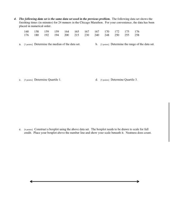Solved 4. The following data set is the same data set used | Chegg.com