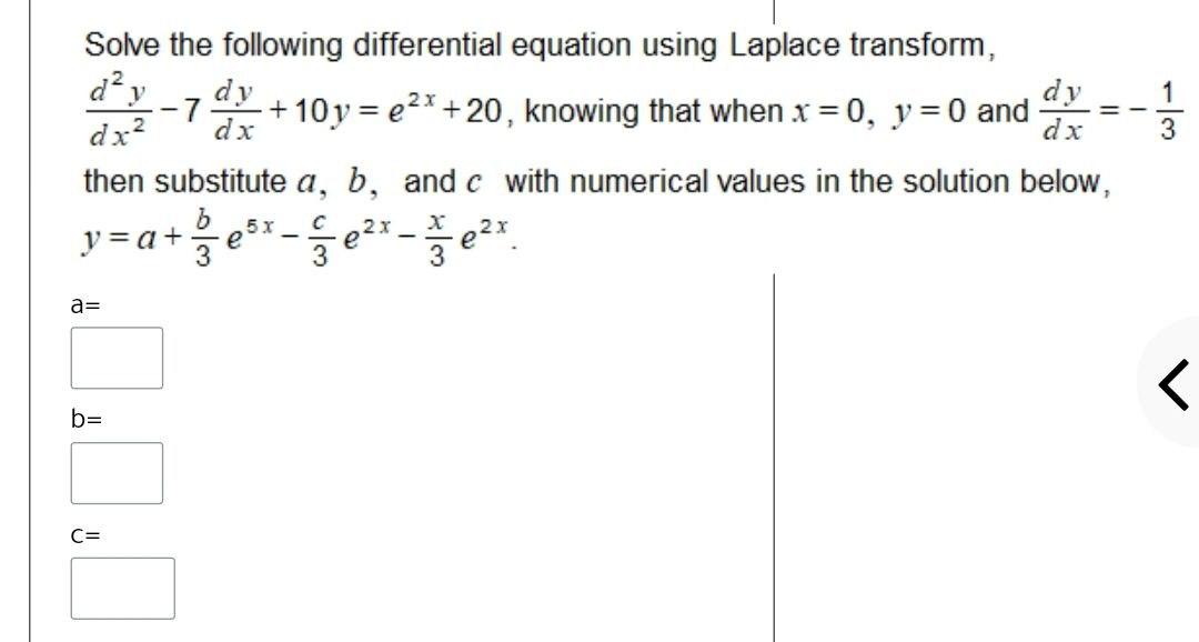 Solved d²y - Solve the following differential equation using | Chegg.com