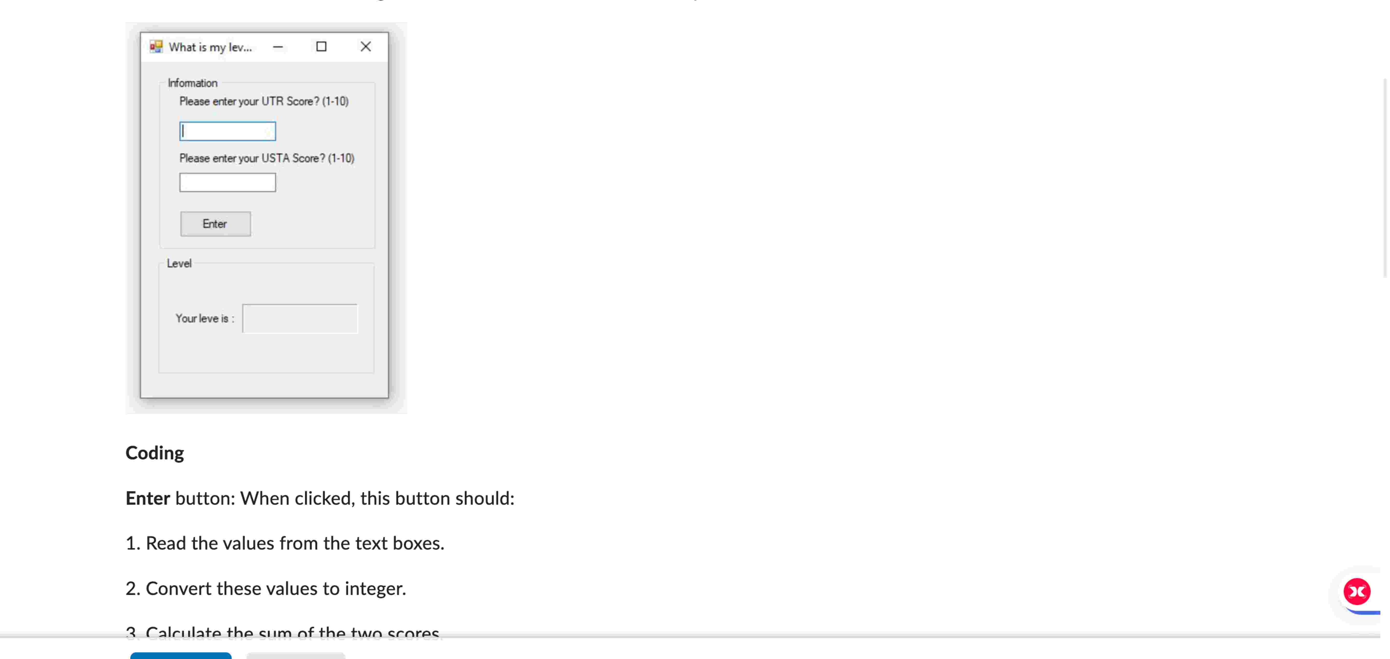 Solved Create an app using Visual C# that determines the | Chegg.com