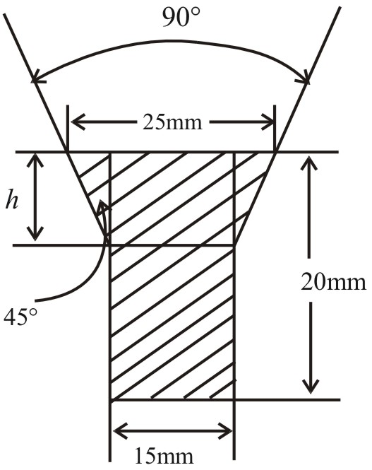 Solved A 15 Mm Diameter Hole Is Drilled In A Piece Of Mm Thick Chegg Com