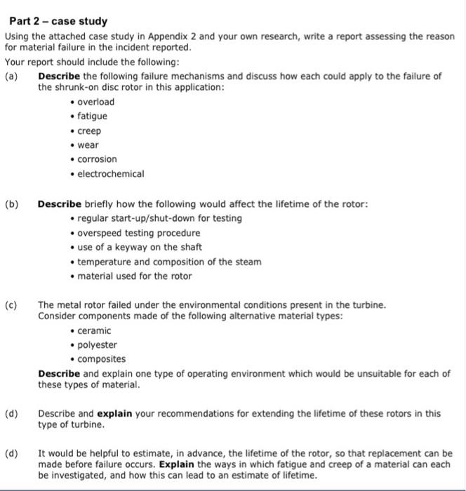 Solved Part 2 - case study Using the attached case study in | Chegg.com