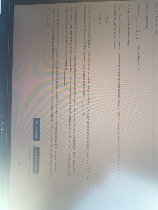 Solved Chapter 11 Assignment