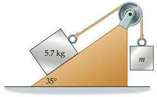 Solved The figure below shows a block with mass m = 5.7 kg