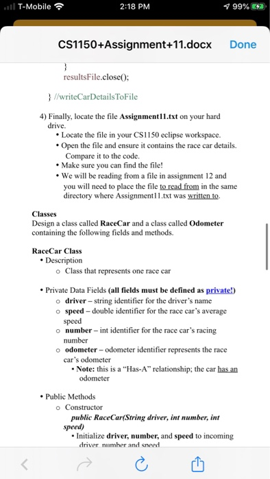 ll T-Mobile 2:17 PM 198% E2 CS1150+Assignment+1 | Chegg.com