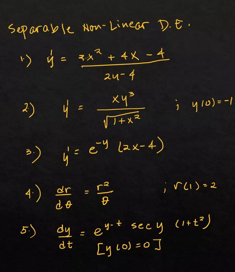 Solved Assignments AJ Linear D.E. 0 dy tay = sinx dx (2 2 dy | Chegg.com