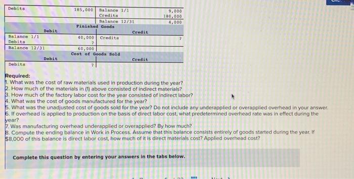 Solved Required: 1. What was the cost of raw materials used | Chegg.com