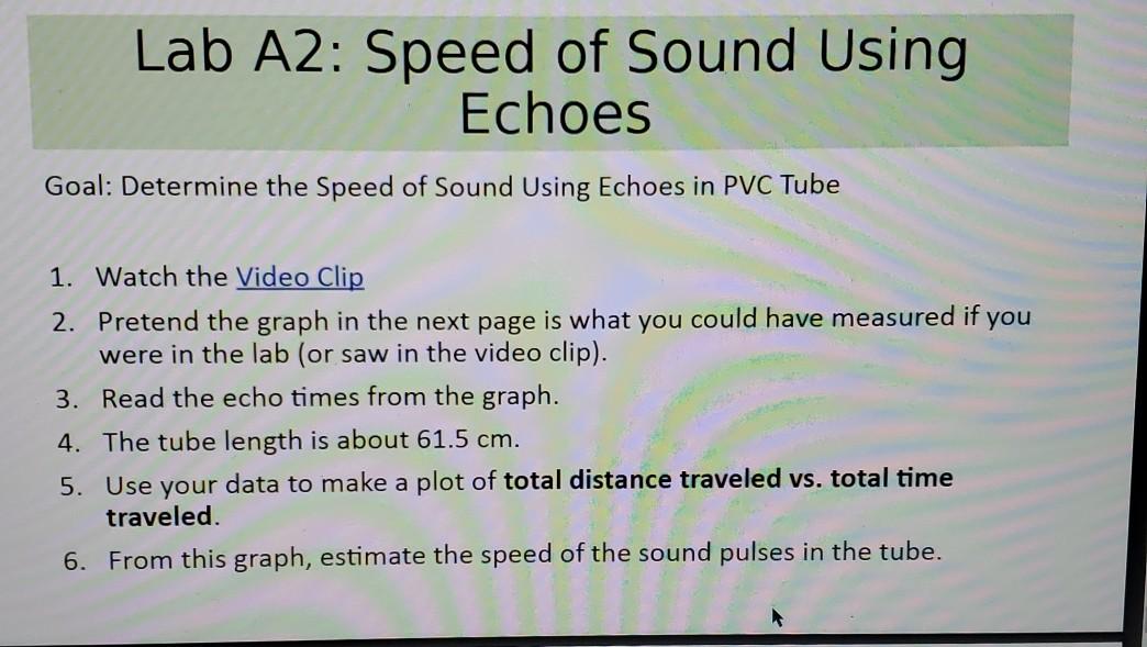 experiment speed of sound echo