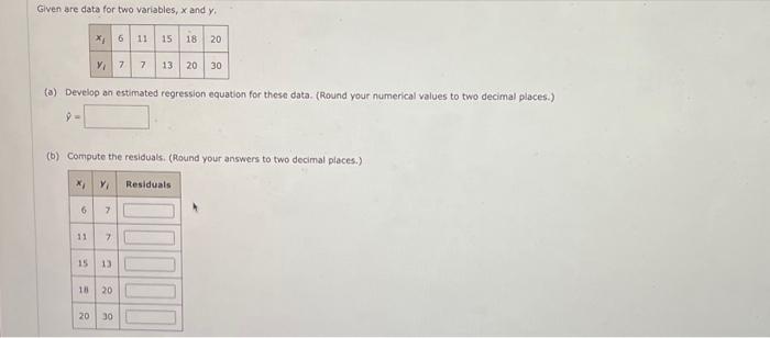 Solved (c) Develop a plot of the residuals asoinst the | Chegg.com