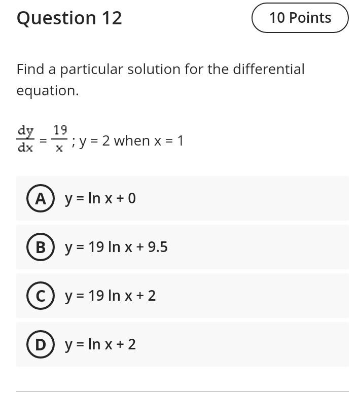 Solved Question 5 10 Points Solve the given differential | Chegg.com