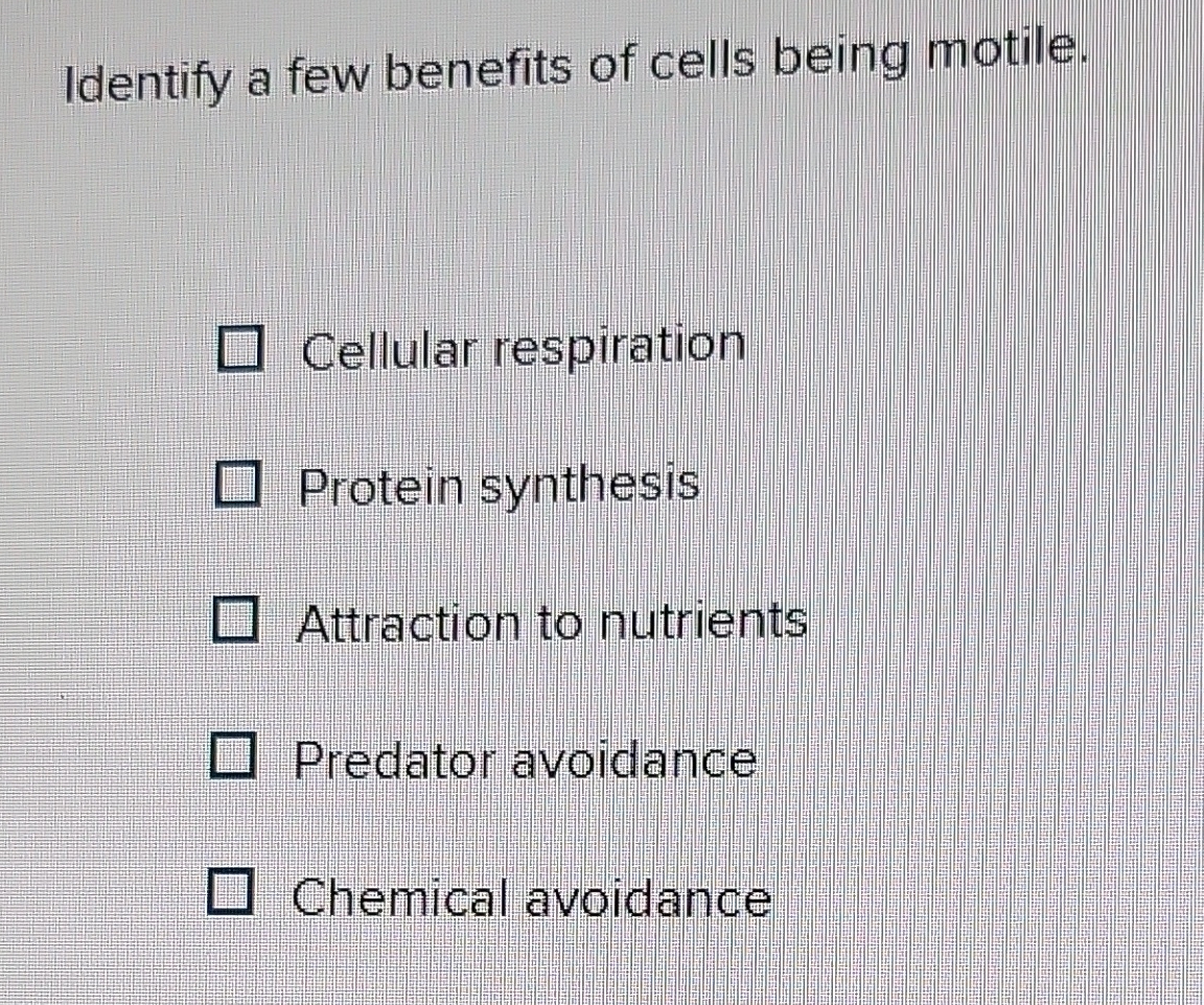 Identify a few benefits of cells being