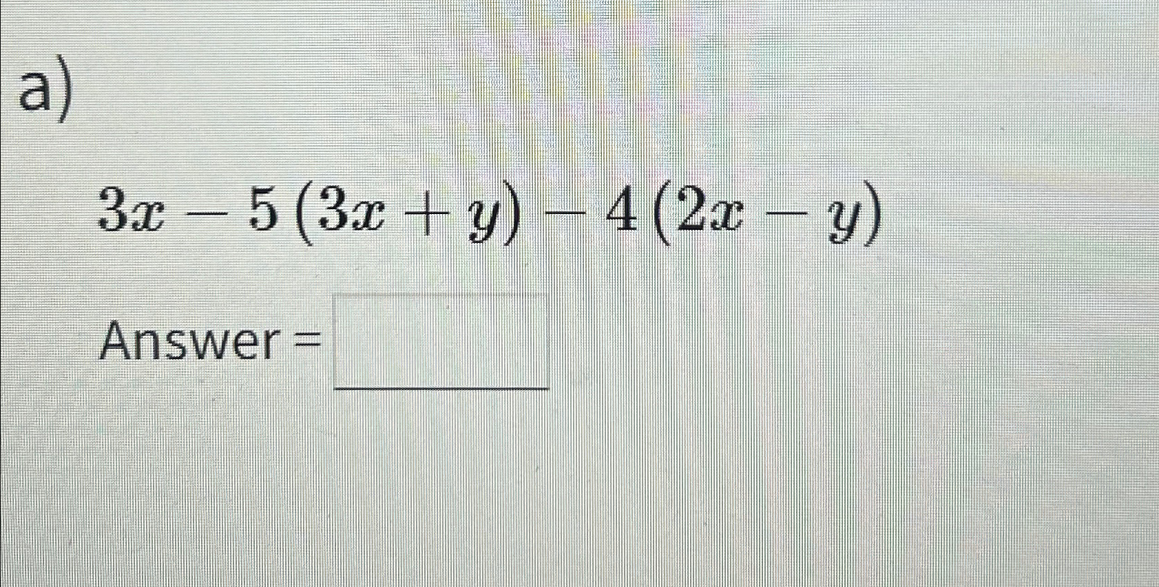 y =( x 5 )( x 4 )( 2x 3