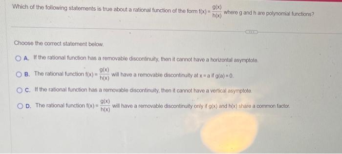 Solved Which of the following statements is true about a | Chegg.com