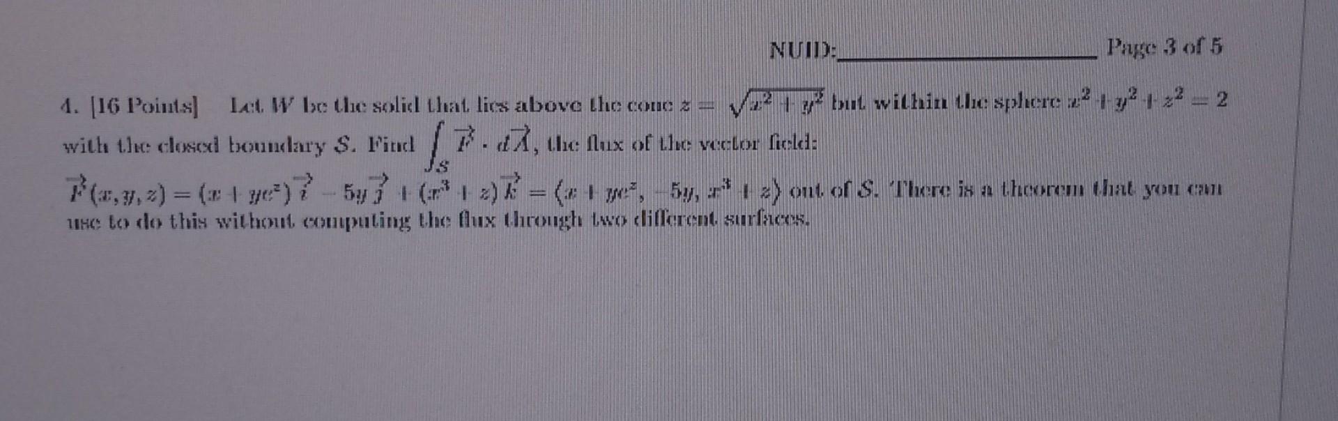 Solved NUID: Page 3 of 5 4. [16 Points] LAW be the solicl | Chegg.com