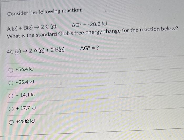 Solved Consider The Following Reaction: | Chegg.com