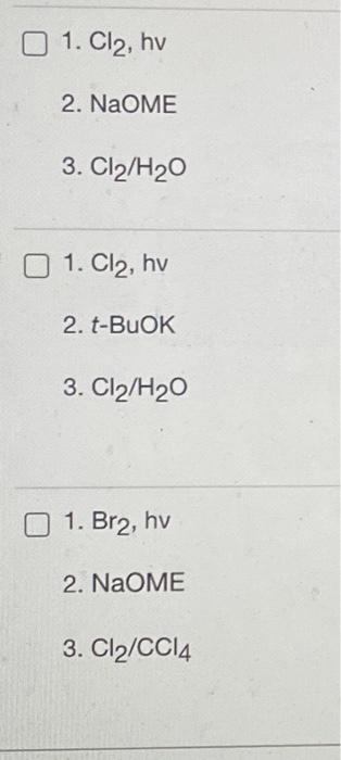 Solved Choose The Sequence Of Reagents That Provides The | Chegg.com