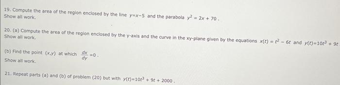 Solved 19. Compute the area of the region enciosed by the | Chegg.com