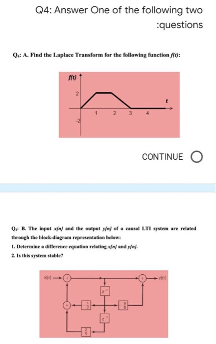 Solved Q4: Answer One Of The Following Two Questions Q.: A. | Chegg.com