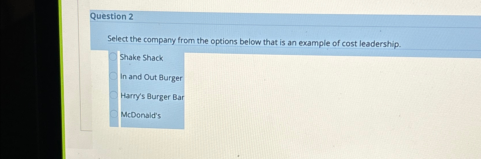 Solved Question 2Select The Company From The Options Below | Chegg.com