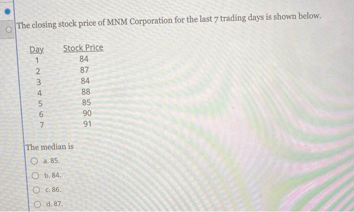 solved-the-closing-stock-price-of-mnm-corporation-for-the-chegg