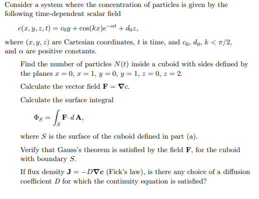 Consider a system where the concentration of | Chegg.com