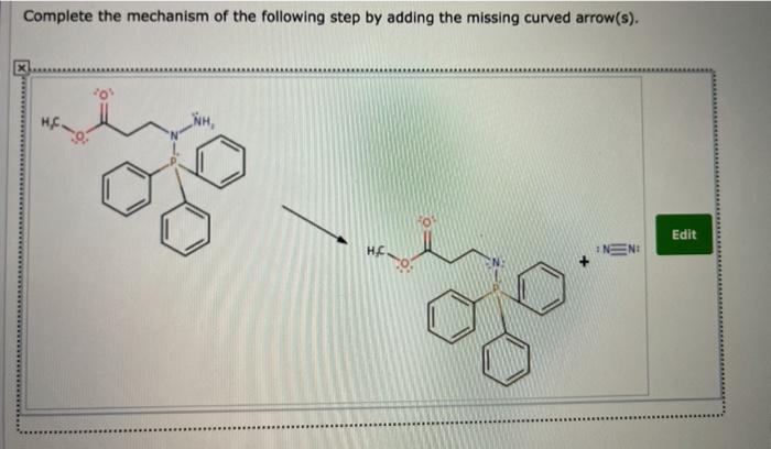 Solved Complete the mechanism of the following step by | Chegg.com