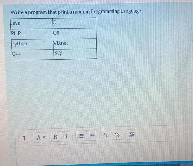 Solved write a program that print a random programming chegg