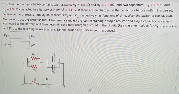 Solved The circuit in the figure below contains two | Chegg.com